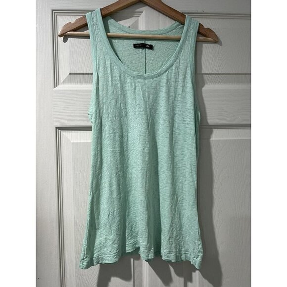 Rag & Bone Classic Beater Tank Cotton in Celadon Green Tank Green Size M - Picture 2 of 8